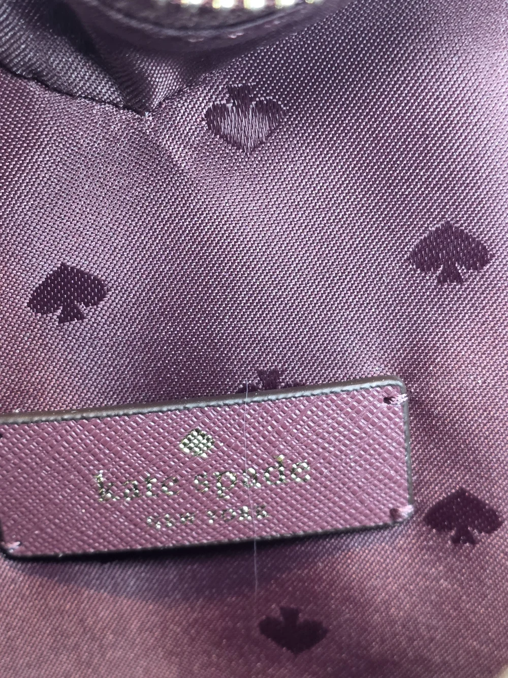 Kate Spade NWOT Plum Glitter Heart Mini Top-Handle  Crossbody Bag Includes Strap